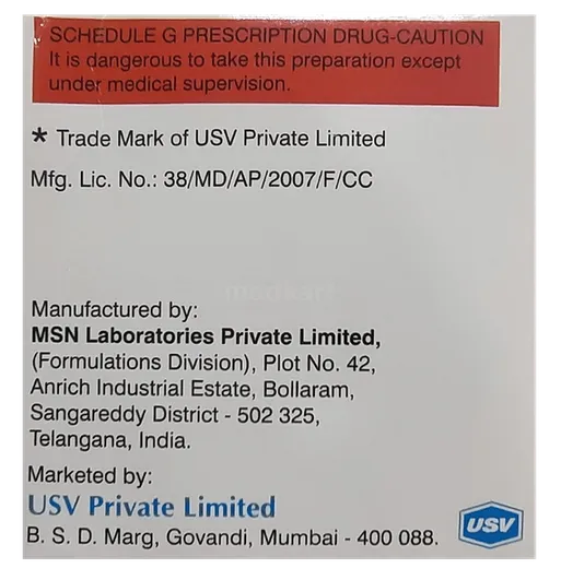 udapa m xr 10/500mg tablet 10's